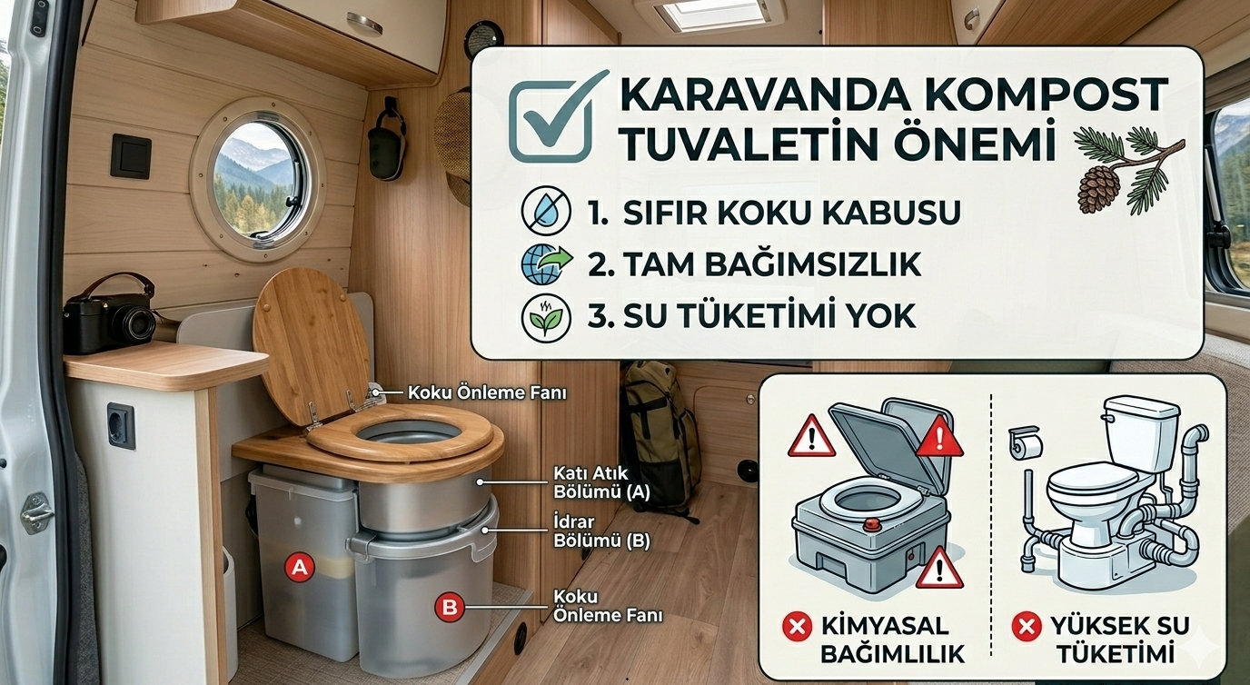 Karavan Tuvaletleri Karşılaştırması: Kasetli mi, Majeratörlü mü, Kompost mu? 🏆